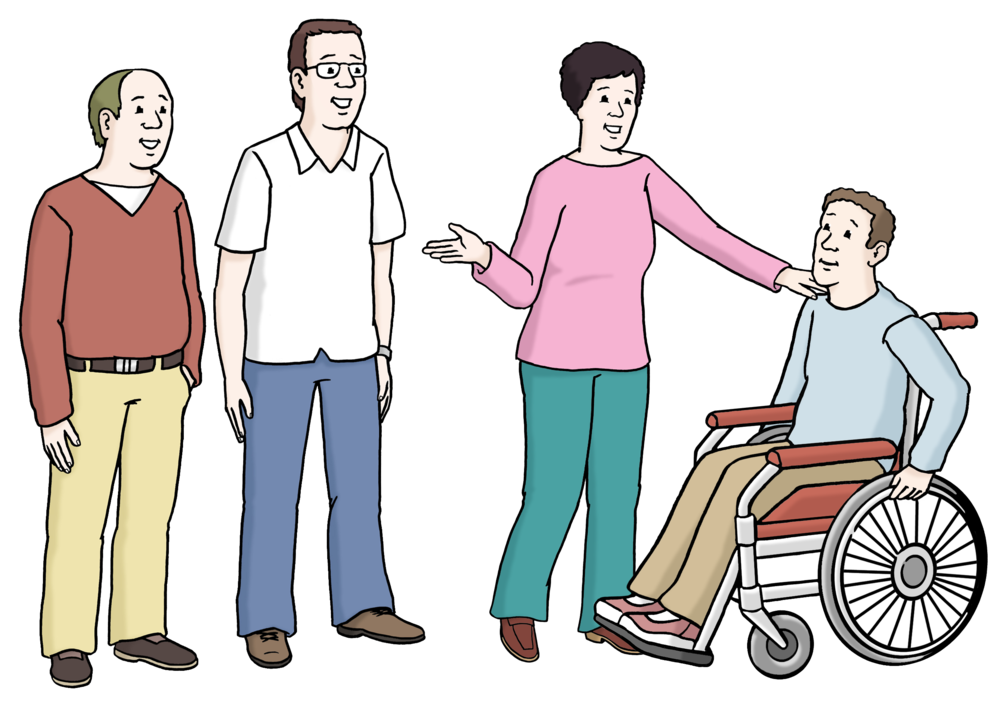 Menschen mit und ohne Behinderung sind zusammen